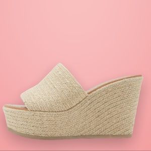 Restock! Soda Bounty Woven Jute Wedge Heel Espadrille